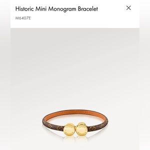 Authentic Louis Vuitton Historic mini bracelet